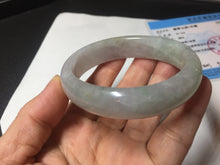 Load image into Gallery viewer, 51.5mm certified 100% natural type A light purple sunny green yellow oval jadeite jade bangle BL77-8666
