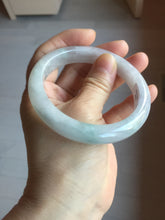 Load image into Gallery viewer, 58.7mm Certified Type A 100% Natural icy watery green/purple chubby Jadeite Jade bangle BP222-9540
