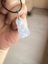 Load image into Gallery viewer, 全卖了N 100% Natural white light purple jadeite Jade baby buddha (宝宝佛) pendant group B98
