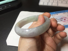 Load image into Gallery viewer, 51.5mm certified 100% natural type A light purple sunny green yellow oval jadeite jade bangle BL77-8666
