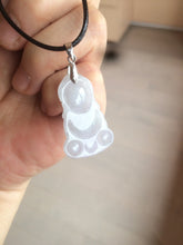 Load image into Gallery viewer, 全卖了N 100% Natural white light purple jadeite Jade baby buddha (宝宝佛) pendant group B98
