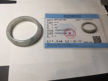 Load image into Gallery viewer, 53.7mm certificated Type A 100% Natural light green white Jadeite Jade bangle S89-7060
