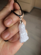 Load image into Gallery viewer, 全卖了N 100% Natural white light purple jadeite Jade baby buddha (宝宝佛) pendant group B98
