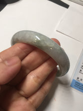 Load image into Gallery viewer, 53.7mm certificated Type A 100% Natural light green white Jadeite Jade bangle S89-7060
