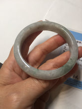 Load image into Gallery viewer, 53.7mm certificated Type A 100% Natural light green white Jadeite Jade bangle S89-7060
