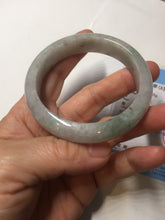 Load image into Gallery viewer, 53.7mm certificated Type A 100% Natural light green white Jadeite Jade bangle S89-7060
