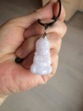 Load image into Gallery viewer, 全卖了N 100% Natural white light purple jadeite Jade baby buddha (宝宝佛) pendant group B98
