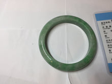 Load image into Gallery viewer, 60mm Certified Type A 100% Natural sunny green gray Jadeite Jade bangle BG234-9885
