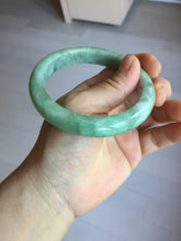 Load image into Gallery viewer, 59mm Certified Type A 100% Natural sunny green gray Jadeite Jade bangle PA126-9888
