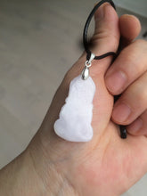 Load image into Gallery viewer, 全卖了N 100% Natural white light purple jadeite Jade baby buddha (宝宝佛) pendant group B98
