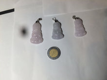 Load image into Gallery viewer, 全卖了N 100% Natural white light purple jadeite Jade baby buddha (宝宝佛) pendant group B98
