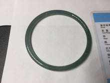 Load image into Gallery viewer, 60.5mm Certified Type A 100% Natural icy watery dark green/blue/gray/black slim round cut Guatemala Jadeite bangle BP28-7048
