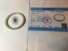 Load image into Gallery viewer, 52.5mm certified Type A 100% Natural light green round cut/yellow Jadeite Jade bangle BF71-2525
