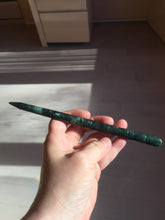 Load image into Gallery viewer, 17cm 100% Natural dark green/black bamboo Xiu Jade Serpentine hairpin AW1
