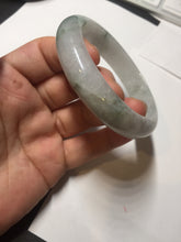 Load image into Gallery viewer, 53.7mm certificated Type A 100% Natural light green white Jadeite Jade bangle S89-7060
