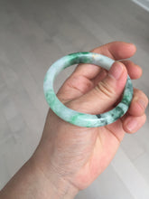 Load image into Gallery viewer, 52.5mm certified 100% natural Type A sunny green purple slim jadeite jade bangle BN9-7083
