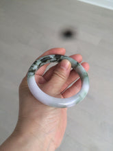 Load image into Gallery viewer, 56.3mm certified 100% natural Type A dark green/purple  jungle camouflage color jadeite jade bangle AX77-5285
