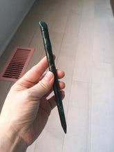 Load image into Gallery viewer, 17cm 100% Natural dark green/black bamboo Xiu Jade Serpentine hairpin AW1
