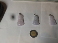 Load image into Gallery viewer, 全卖了N 100% Natural white light purple jadeite Jade baby buddha (宝宝佛) pendant group B98
