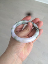 Load image into Gallery viewer, 56.3mm certified 100% natural Type A dark green/purple  jungle camouflage color jadeite jade bangle AX77-5285
