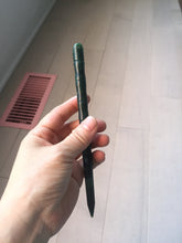 Load image into Gallery viewer, 17cm 100% Natural dark green/black bamboo Xiu Jade Serpentine hairpin AW1
