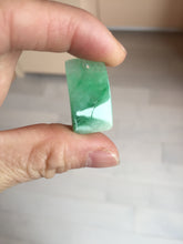 Load image into Gallery viewer, 100% Natural type A icy watery sunny green/purple Jadeite Jade safe and sound pendant AX145
