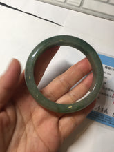 Load image into Gallery viewer, 57.5mm Certified 100% natural Type A icy watery oily dark green/gray(老油青) jadeite jade bangle PB160-0372
