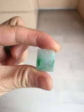 Load image into Gallery viewer, 100% Natural type A icy watery sunny green/purple Jadeite Jade safe and sound pendant AX145
