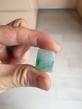 Load image into Gallery viewer, 100% Natural type A icy watery sunny green/purple Jadeite Jade safe and sound pendant AX145
