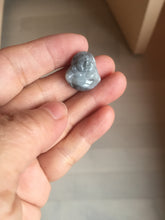 Load image into Gallery viewer, 100% Natural type A black white(Wuji 乌鸡, Shuimo 水墨) small happy Buddha (拇指佛) jadeite Jade pendant group PB44
