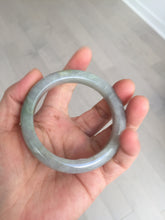 Load image into Gallery viewer, 53mm 100% natural certified dark green/gray jadeite jade bangle BM53-8655
