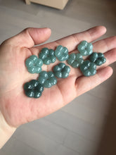 Load image into Gallery viewer, 100% Natural blue green gray black Guatemala jadeite Jade flower pendant group PB43
