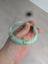 Load image into Gallery viewer, 59.5mm certified Type A 100% Natural sunny green Jadeite bangle AX76-6145
