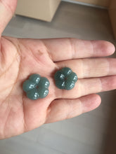 Load image into Gallery viewer, 100% Natural blue green gray black Guatemala jadeite Jade flower pendant group PB43
