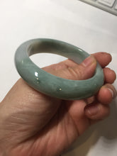 Load image into Gallery viewer, 56.3mm certified 100% natural type A light green white chubby jadeite jade bangle BQ62-6872
