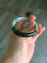 Load image into Gallery viewer, 46.7mm Certified Type A 100% Natural sunny green/dark green/purple Jadeite Jade bangle AX6-0100
