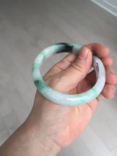 Load image into Gallery viewer, 56.9mm 100% natural Type A sunny green white purple jadeite jade bangle BN6-8241
