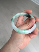 Load image into Gallery viewer, 56.9mm 100% natural Type A sunny green white purple jadeite jade bangle BN6-8241
