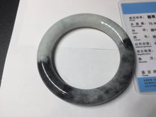 Load image into Gallery viewer, 卖了  56.2mm Certified 100% natural Type A black/white(wuji) chubby round cut jadeite jade bangle BP31-5844
