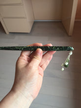 Load image into Gallery viewer, 18.5cm 100% Natural dark green Xiu Jade Serpentine hairpin with Safety bottle dangling AW4
