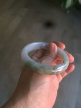 Load image into Gallery viewer, 52.8mm Certificated light green, white, purple, brown jadeite jade bangle K129-0614
