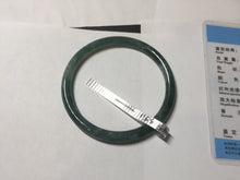 Load image into Gallery viewer, 55.1mm Certified Type A 100% Natural dark green/blue/gray Guatemala slim round cut Jadeite bangle BP189-2445
