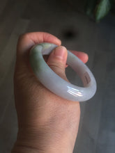 Load image into Gallery viewer, 52.8mm Certificated light green, white, purple, brown jadeite jade bangle K129-0614
