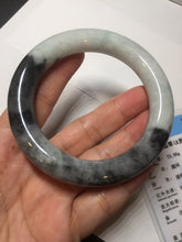 Load image into Gallery viewer, 卖了  56.2mm Certified 100% natural Type A black/white(wuji) chubby round cut jadeite jade bangle BP31-5844
