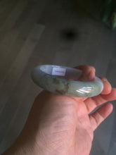 Load image into Gallery viewer, 52.8mm Certificated light green, white, purple, brown jadeite jade bangle K129-0614
