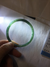 Load image into Gallery viewer, 55.1mm Certified Type A 100% Natural dark green/blue/gray Guatemala slim round cut Jadeite bangle BP189-2445
