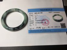 Load image into Gallery viewer, 58.9mm Certified Type A 100% Natural suny green dark green Jadeite Jade bangle BP32-8237
