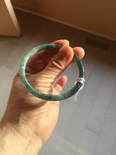 Load image into Gallery viewer, 55.1mm Certified Type A 100% Natural dark green/blue/gray Guatemala slim round cut Jadeite bangle BP189-2445
