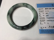 Load image into Gallery viewer, 58.9mm Certified Type A 100% Natural suny green dark green Jadeite Jade bangle BP32-8237
