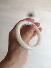 Load image into Gallery viewer, 54.9mm certified 100% Natural white/beige round cut nephrite Hetian Jade bangle HT89-7851
